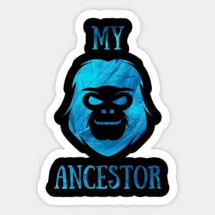Great Looking Blue Monkey Ancestor Sticker